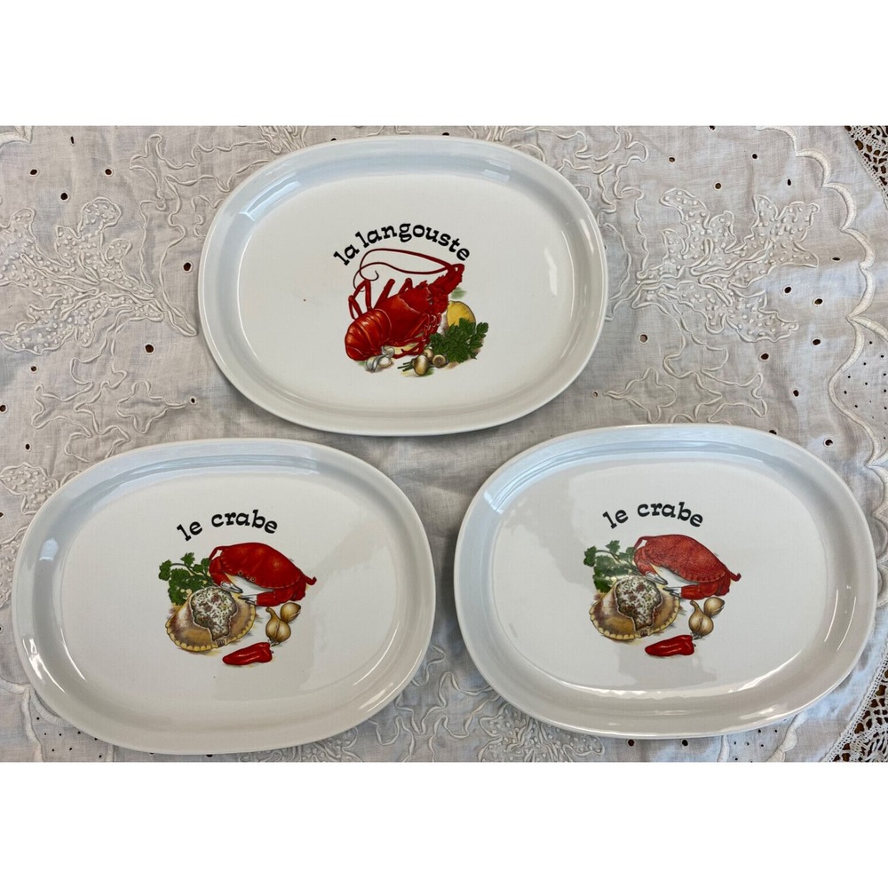 Revol Plates Made In France Lobster Crab Seafood Plates‎ le crabe la langouste